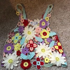 Wildfox flower tank top